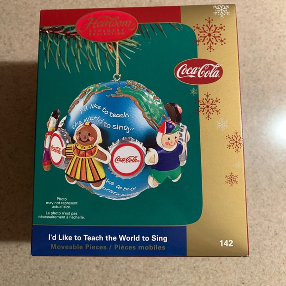 Carlton Cards Coca Cola I’d Like to Teach the World to Sing ornament - Picture 1 of 3